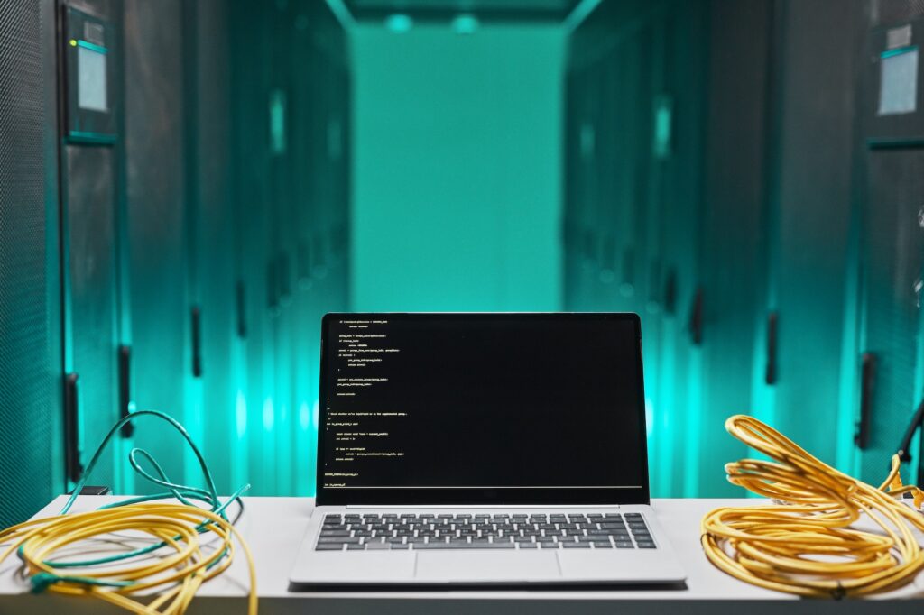 Laptop in Server Room